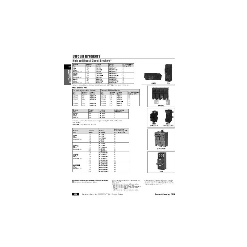 Siemens MBK100A 100-Amp Main Circuit Breaker for Use in Ultimate