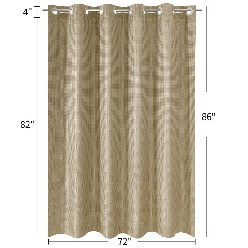 MitoVilla No Hooks Needed Extra Long Shower Curtain Liner Set,