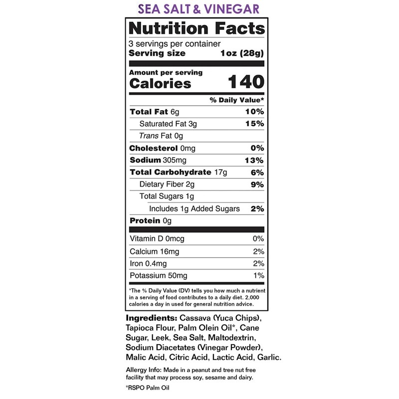 Cassava Chips Sea Salt and Vinegar (6 Pack of 3