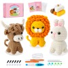 Fortuning's JDS Crochet Kit for Beginners, Amigurumi Crochet Animal Kits,