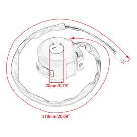 PowerMotor 4 Wires Left Kill Start Stop Switch 22mm 7/8" Handlebar Start Switch Assembly Replacement for Speedy 50/Pony 50/VIP 50/Jet 50/Taotao Speedy 50cc 100cc 150cc ATV Quad 4 Wheeler Scooter