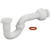 Highcraft Plastic P-Trap 1-1/2" White P-Trap with Adapter and TPR