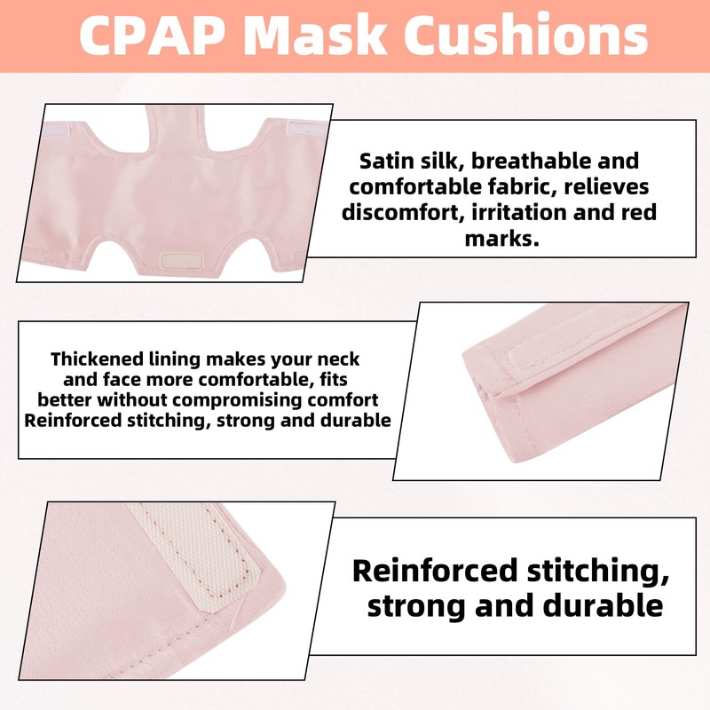 Satin CPAP Neck Pad, CPAP Headgear Strap Covers, CPAP Strap