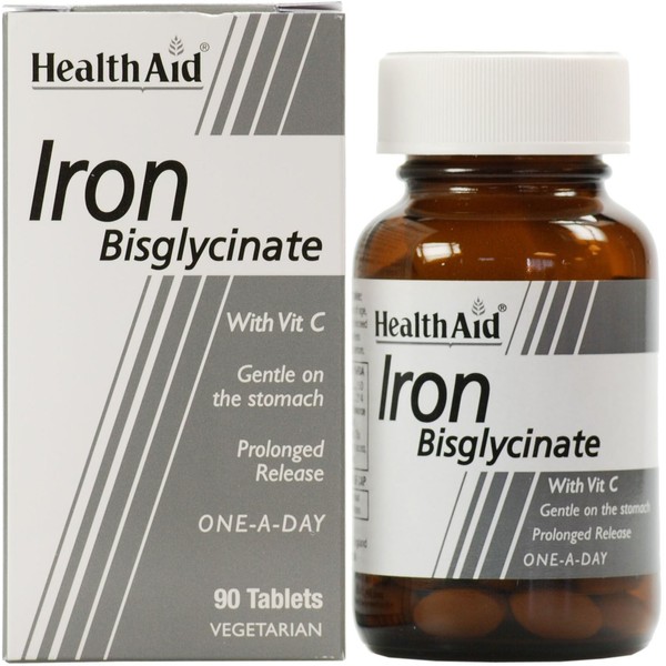 Health Aid Iron Bisglycinate with Vit C Gentle on the