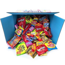Candy Party Mix Bag Includes Skittles Swedish Fish Nerds Haribo Gummy Sour Patch Twizzlers Life Savers Starburst Sweet Tarts by Variety Fun (96 Ounce)