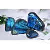 FZBHRO Large Labradorite Rock Polished Slab Block Healing Crystal Stone