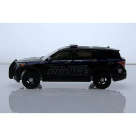Greenlight 2023 Ford Explorer Shelby Township Michigan Police Car 1:64 Scale Diecast Model