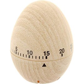 MIK Funshopping Timer, kitchen timer, egg timer up to 60 minutes, 6 x 7.8 cm (wood grain)