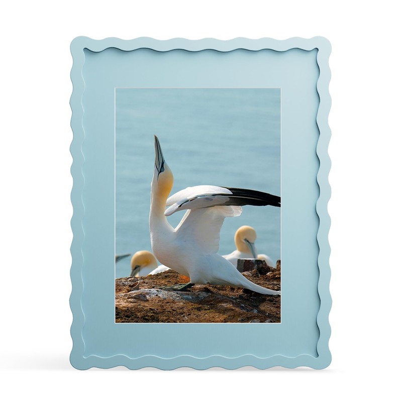 THKRLOF 11x14 Picture Frame with Mat for 8x10, Wavy Edge