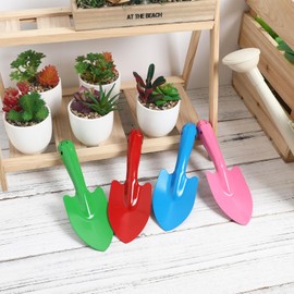 Toddmomy 4-Piece Mini Hand Shovel Colourful Metal Children's Trowel Garden Tool Set for Planting Potting Soil Digging and Transplanting
