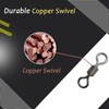Atibin Heavy Duty Fishing Swivels Freshwater Saltwater Copper Barrel Swivels