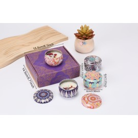 Scented Candles Gift Set for Women – Luxury Soy Wax Candle Gift Box for Birthday, Holiday, Wedding, or Thank You Gifts (Purple Suit)