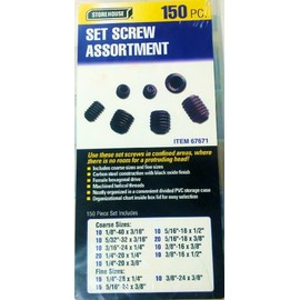 Set Screw Assortment, 150 Pc. - Storehouse