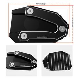 GALICTRIX Motorcycle Kickstand Pad Side Stand Extension Foot Plate Compatible with HONDA Goldwing GL1800 accessories 2002-2017 and 2018-2023 (Black (Year 2002-2017))