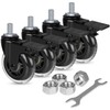 8T8 3 Inch Caster Wheels Heavy Duty with Brakes, Rubber