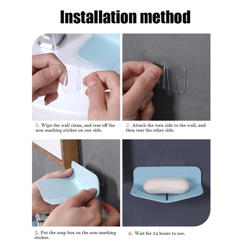 Self-draining Shower Soap Holder for Soap or Sponge, No Drilling