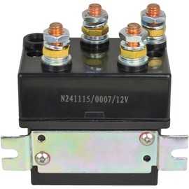 XYZIL 12V 500A Winch Solenoid Relay Contactor for 8000lbs-15000lbs 4WD 4x4 Winch DC Truck Jeep ATV SUV Snow Plow Spreader Windlasses Hydraulic Pump Reversible Motor Reversing Controller Mount Bracket