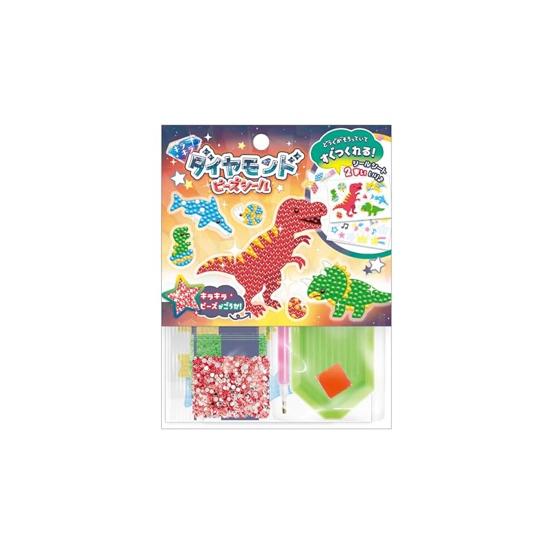 Coolia Craft Supplies Diamond Bead Sticker Dinosaur 06016