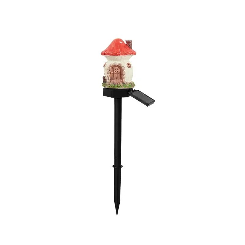 Solar Cartoon House LED Garden Stake Light, Warm Yellow Outdoor