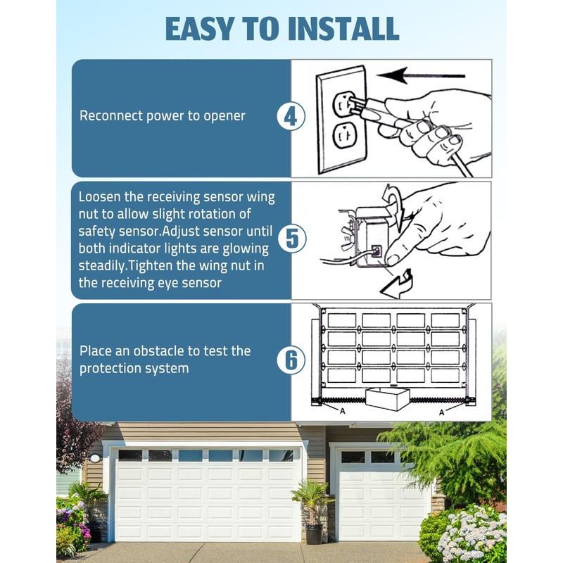 Urnqowuy 41A4373A Garage Door Safety Sensor Fits for LiftMaster and