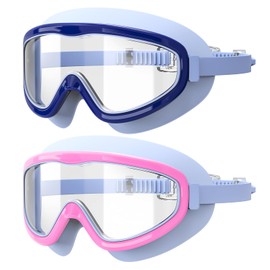 EasYoung Adult Swim Goggles, 2-Pack Swim Pool Goggles, Anti-Fog UV Protection, Wide View Swim Glasses Suitable for Over 15 Men, Women