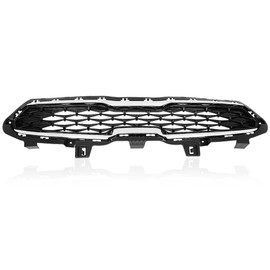 GRAND ORANGE Front Upper Grille Grill With Chrome Trim Compatible with Kia Forte 2019 2020 86350M7010 86350M6000