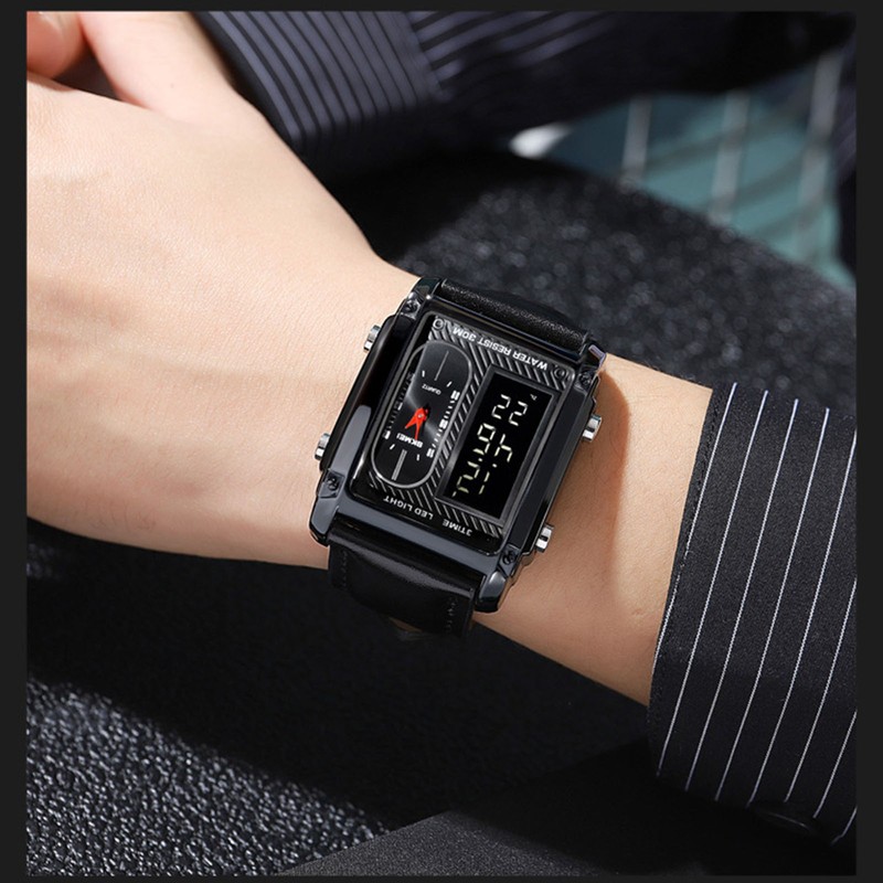 SKMEI 1868 Men Watch Professional 30M Water Resistant Double Display