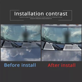 Ynei 2pcs Gloss Stainless Hood Vent Grille Cover Plate Trim Fits Hummer H2 2003-2009