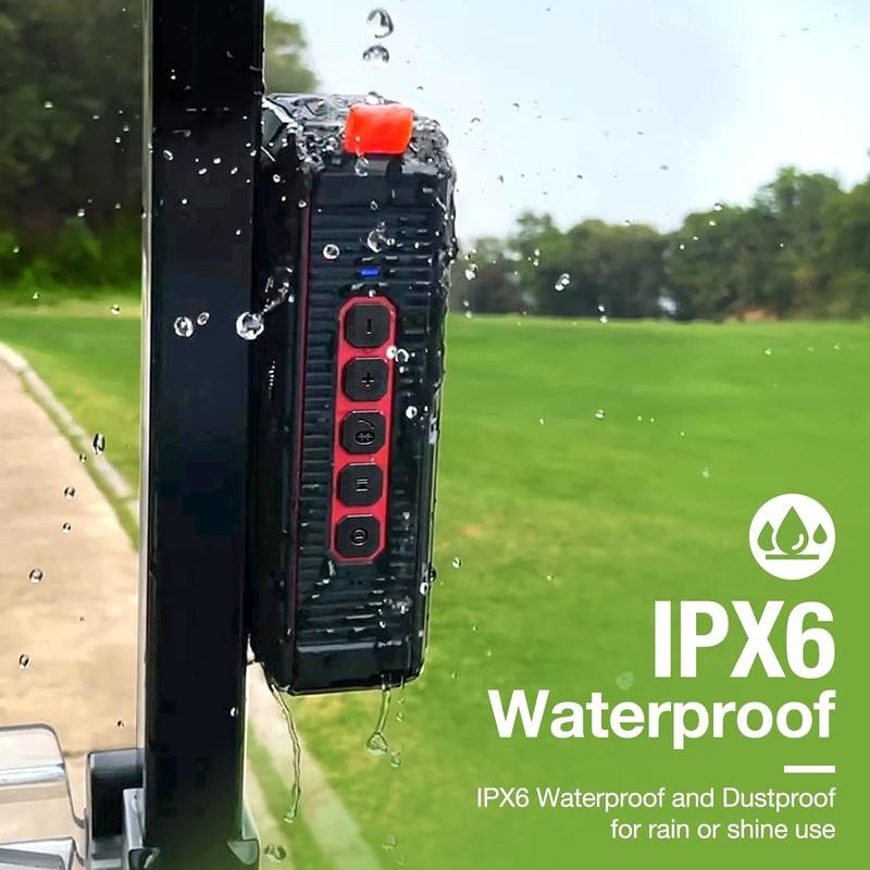 Portable Magnetic Bluetooth Golf Speaker – Wireless, Waterproof (IPX6), Shockproof,