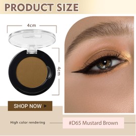 YiGuMy Refillable Eyeshadow Palette - Matte/Glitter/Duo-Chrome Pressed Powder & Cream Formula, Neutral/Shimmer/Smokey Multichrome, Travel-Friendly Iron Pan Refills (Matte, D65)