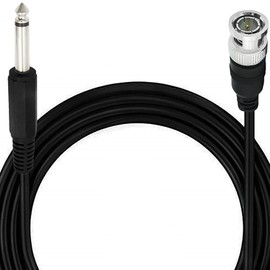 tunghey BNC Male to 6.35mm 1/4 Inch Male Audio Cable，6.35mm Mono TS Plug to BNC Plug Bidirection Connector Cable for CCTV DVR Camera Antenna Radio Etc 1.8M (BNC Male)