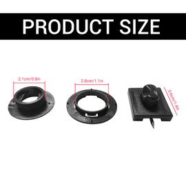 4 PCS Car Mat Clips,Car Carpet Fixing Holder with Anti-Slip Grips,Universal for Car Carpet Fixing Clips (Black)