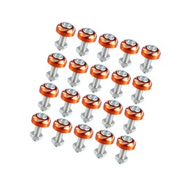 HOPESPANNER 20 Pcs Aluminum Alloy License Plate Bolt Screw Nuts for Car Motorcycle Orange Vehicle Components
