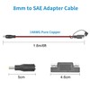 RIIEYOCA DC 8mm Male to SAE Connector Adapter 14AWG Cable,with