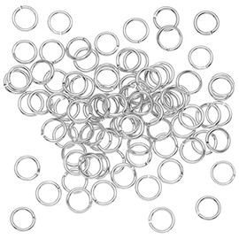 100pcs Silver Strong No Fade 304 Stainless Steel Open Split Jump Rings Connector Loop Bulk (18mm x 1.2mm)