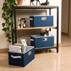 PRANDOM Fodable Storage Baskets for Closet [5-Pack] Decorative Fabric Storage