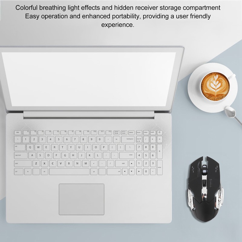 2.4GHz Wireless BT Mouse Dual Mode Silent Easy Operation Ergonomic