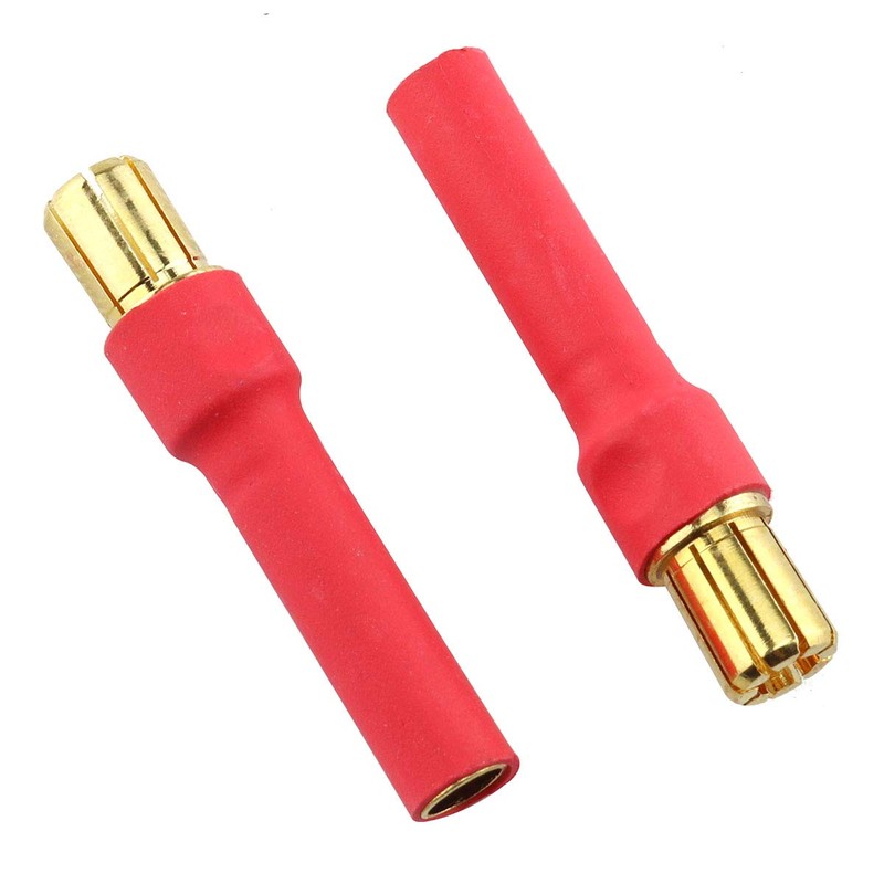 E-outstanding 4-Pack 4.0mm Female to 6.0mm Male Gold Plated Banana