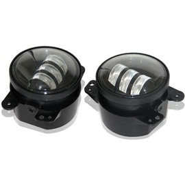 3.5'' Faros Delanteros de Niebla para Jeep Wrangler para JL JLU 2007-2017 JK JKU LJ TJ CJ,Luces de LED en Parachoques Delantero,Alto/Bajo Aprobado por Puntos,Juego de 2 (Luz amarilla + luz blanca)