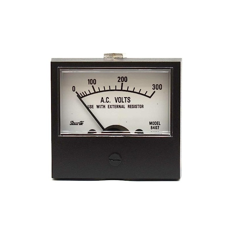 Shurite Boat Panel Mount Voltmeter 8407ZBP | 0-300 AC Volt