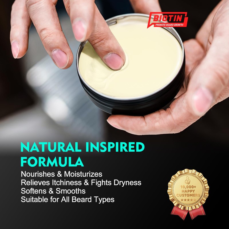 aokur 2 Pack Beard Balm for Men – Sandalwood &