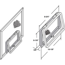Make-2-Fit PL 14699 Wicket, 6-1/8 In. x 10-1/8 In., Bronze Plastic (Single Pack)