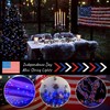 YAOZHOU Patriotic Red White and Blue Fairy String Lights Battery