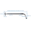 Stretchable Shower Arm with Flange NPT Stainless Steel Electroplated Wall