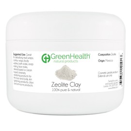 GreenHealth Zeolite Clay Powder 6 oz – 100% Pure & Natural | Detoxifying & Rejuvenating Face Mask, Deep Pore Cleanser & Body Detox