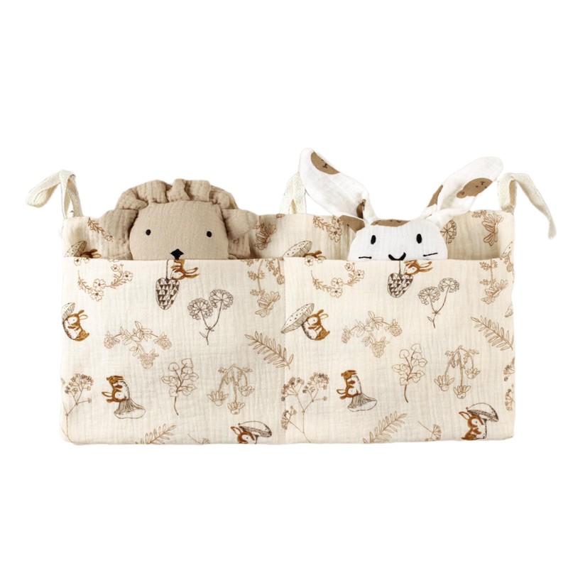 Lily Brown Cribs Storage Bag Baby Bedside Hanging Storage Bag