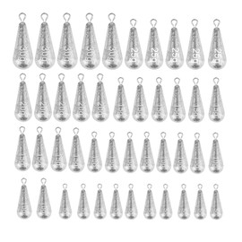 45 Pieces Teardrop Fishing Weights, Fishing Sinker Lead Fishing Set, Teardrop Fishing Lead Base Lead, Casting Lead Sinker, Suitable for Outdoor Fishing, Sea Fishing etc. (5g/10g/15g/20g/25g/30g)