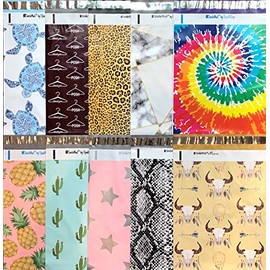 Designer Poly Mailers 10x13: Sample Variety Pack #3 ~ Sea Turtle, Posh Thank, Leopard, Marble, Tie Dye, Pineapple, Pink Star, SnakeSkin, BOHO Skull Self Sealing Shipping Poly Envelopes Bag (20 Pcs) #3