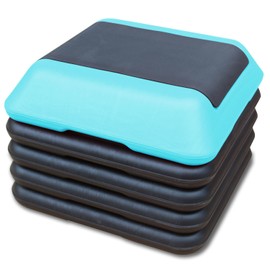 16" * 16" Aerobic Step Platform with 4 Risers Height Adjustable Exercise Fitness Platform for Home Gym Green