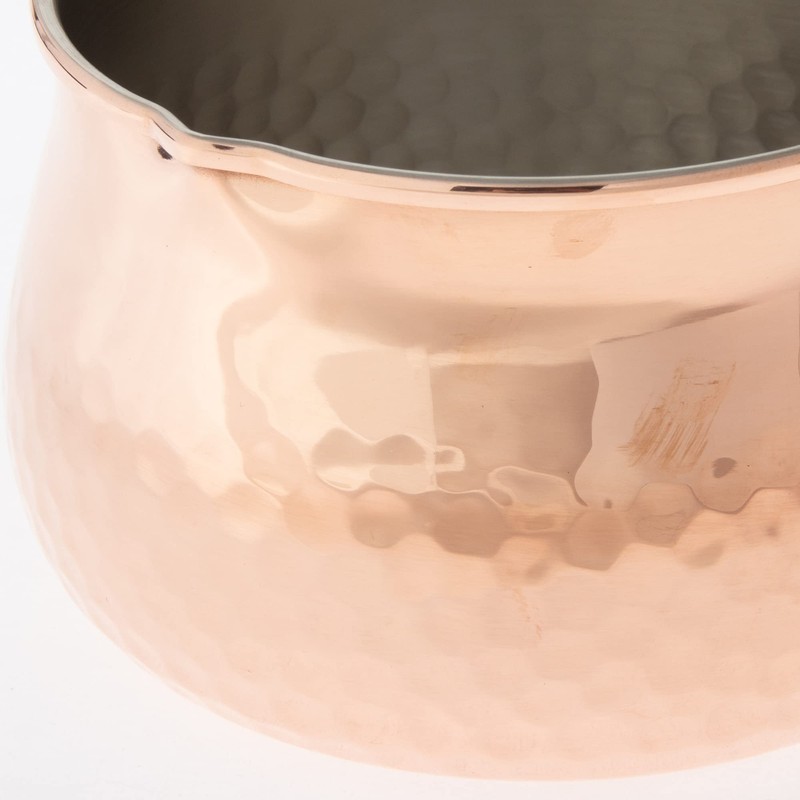Nagao Tsubamesanjo Pure Copper Milk Pan 700ml with Polishing Agent,